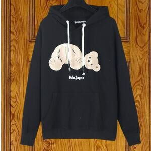 Palm Angels Men's Black Hooded Sweatshirt